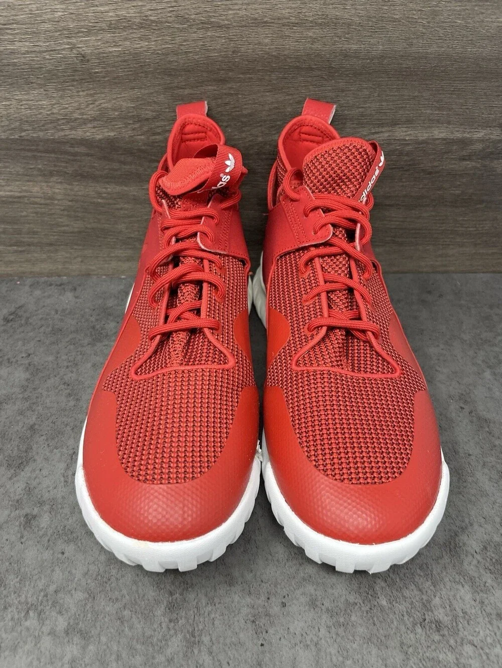 Adidas Tubular X Mens Size 12 Red High Top Casual Lifestyle Sneakers S77842